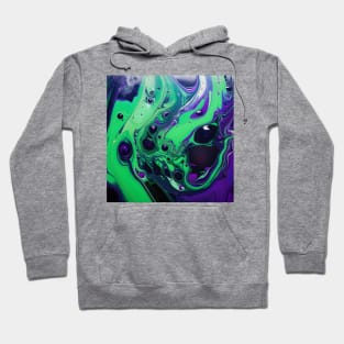 Emerald Vortex: The Dance of Color in Abstract Art Hoodie